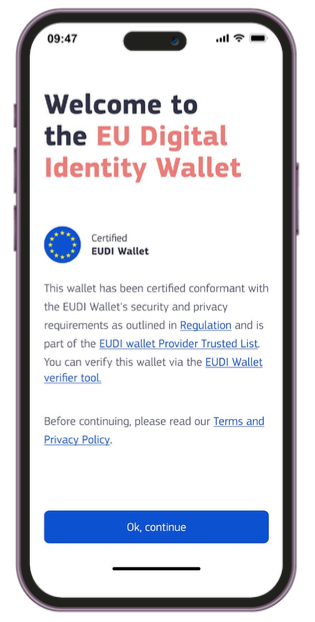 Trust Mark at Onboarding View