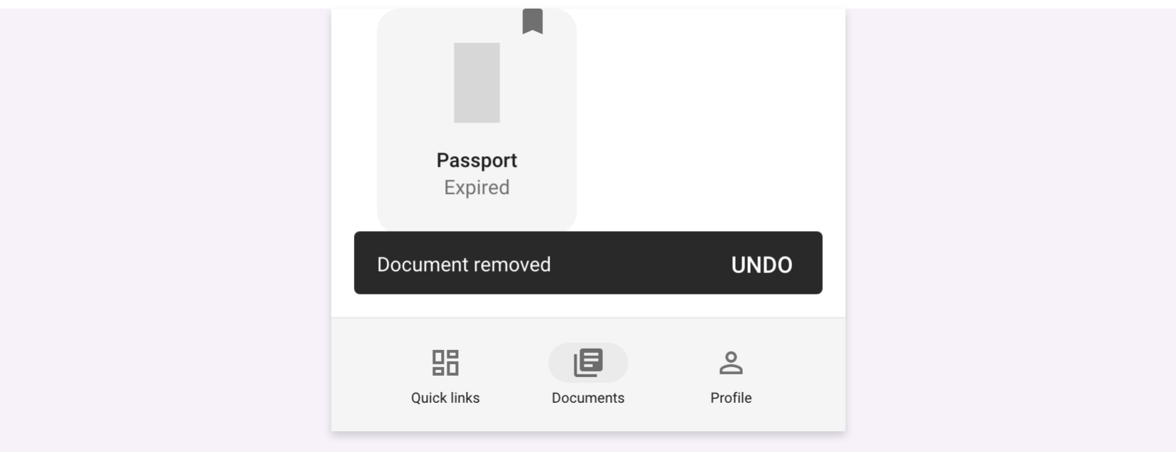 Undo and Redo Example showing action reversibility